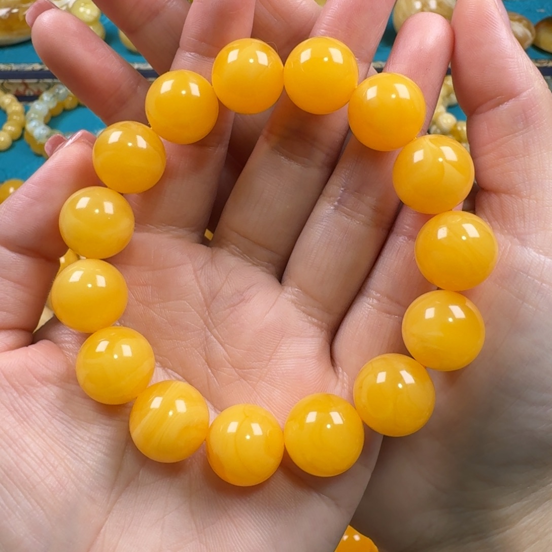 亭***雅琥珀未镶嵌手链同料