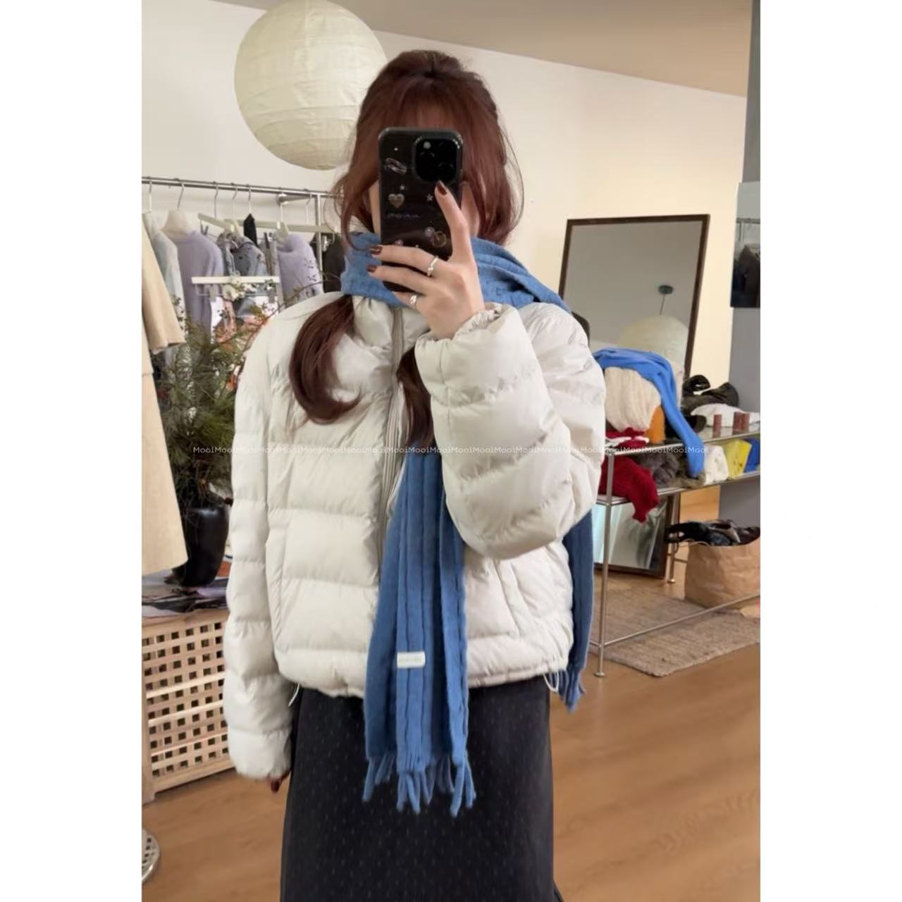 【mooi】'零下约定'秋冬新款韩版ins风小众设计感排骨羽绒服外套，