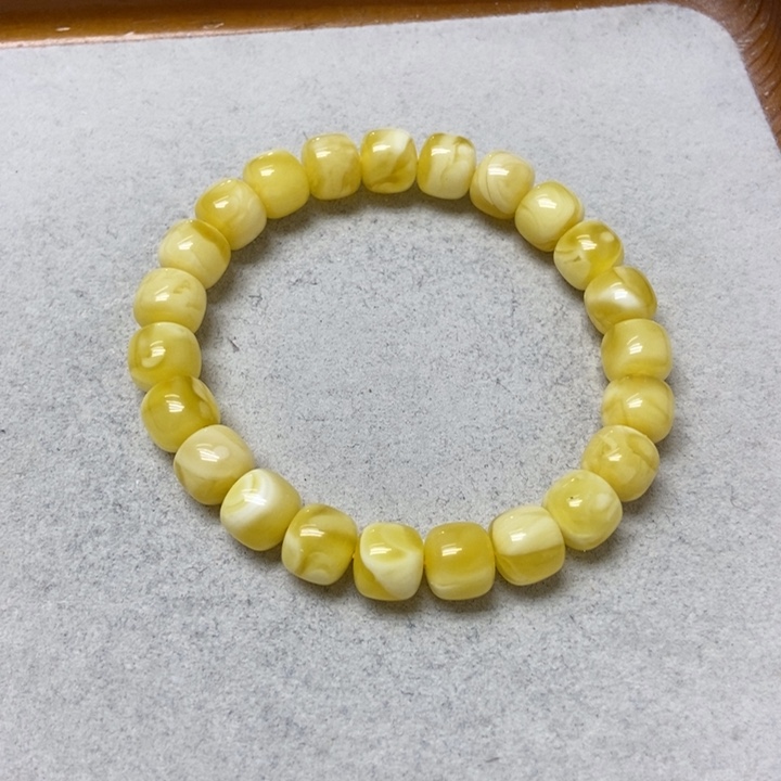 蜜蜡未镶嵌裸石手串