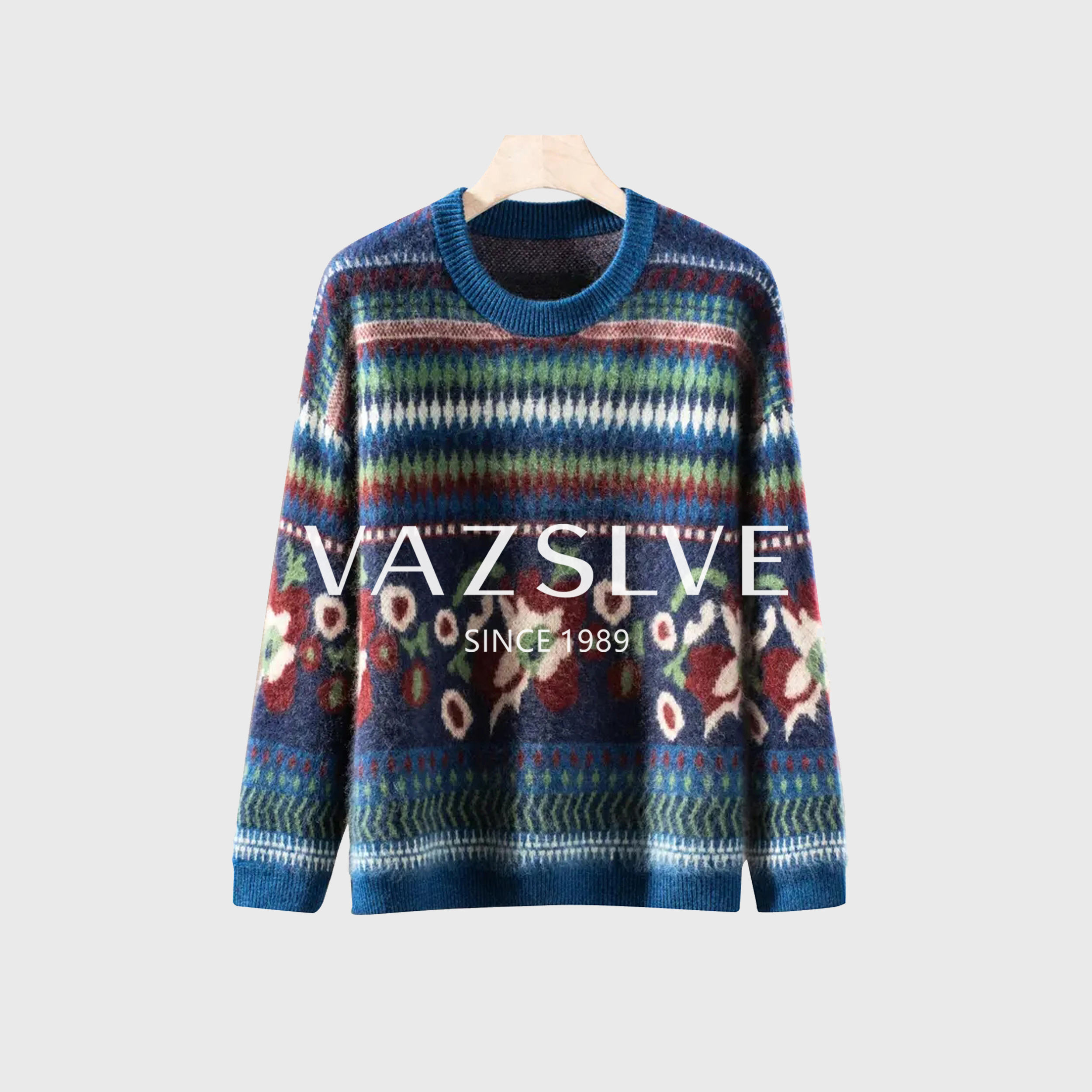 【VAZSLVE/全新奢品】捡漏常规款针织女圆领宽松型百搭绒衫-5107