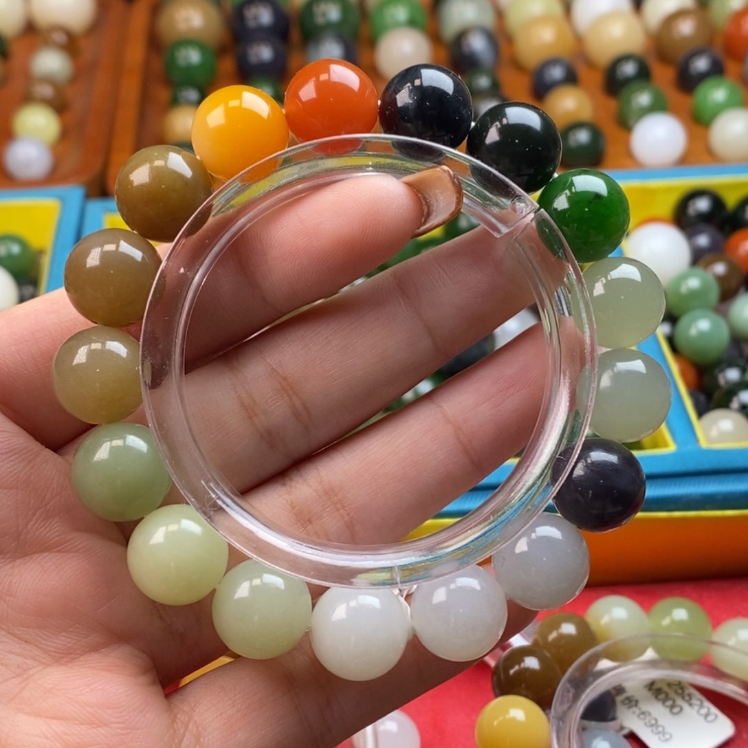 顺***顺和田玉未镶嵌珠宝奇石福利多宝手串z12