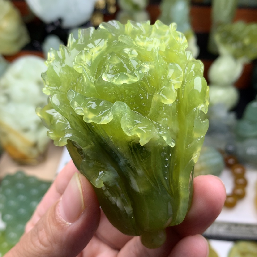 岫玉手把件未镶嵌