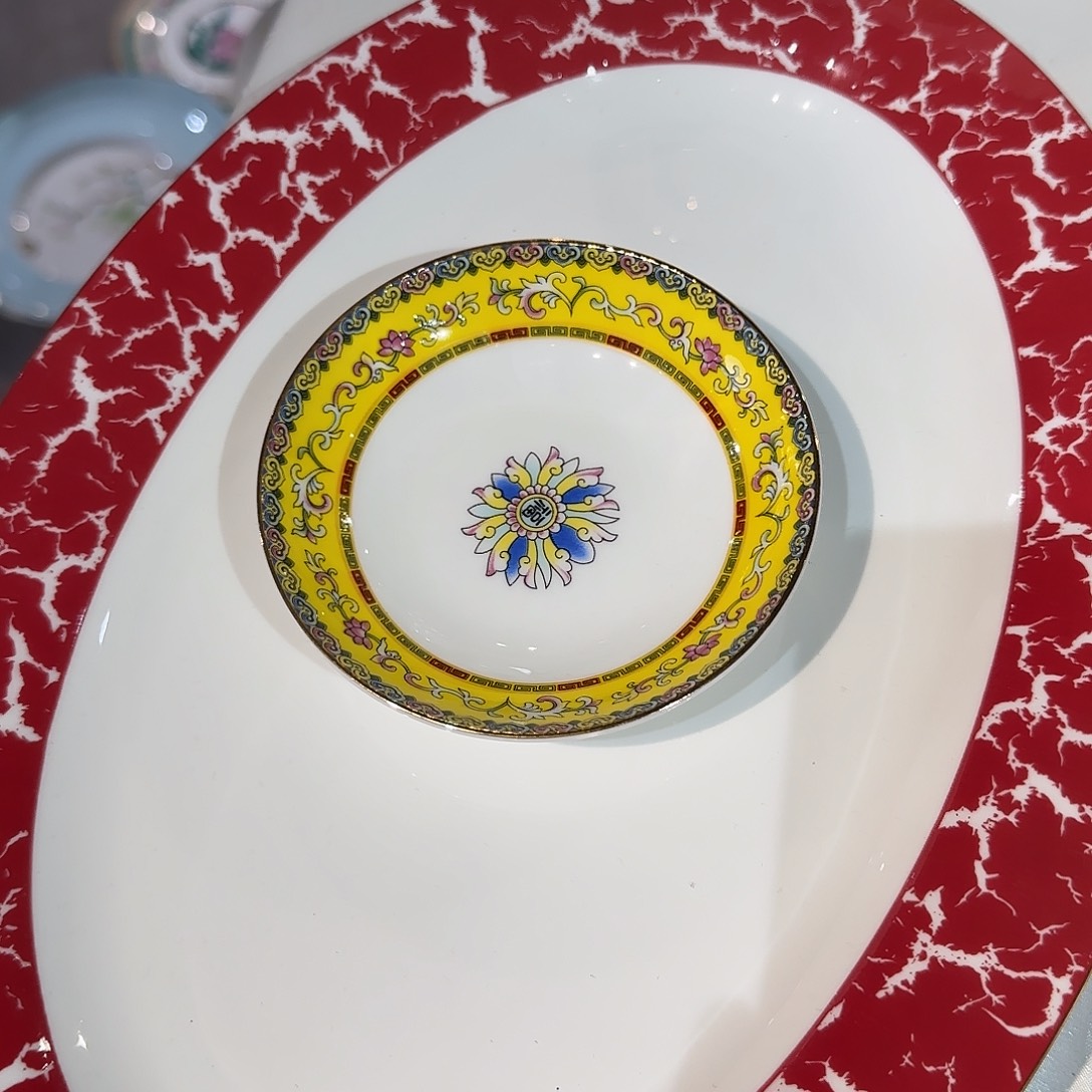 沐***号骨瓷珐琅彩工艺制作4个