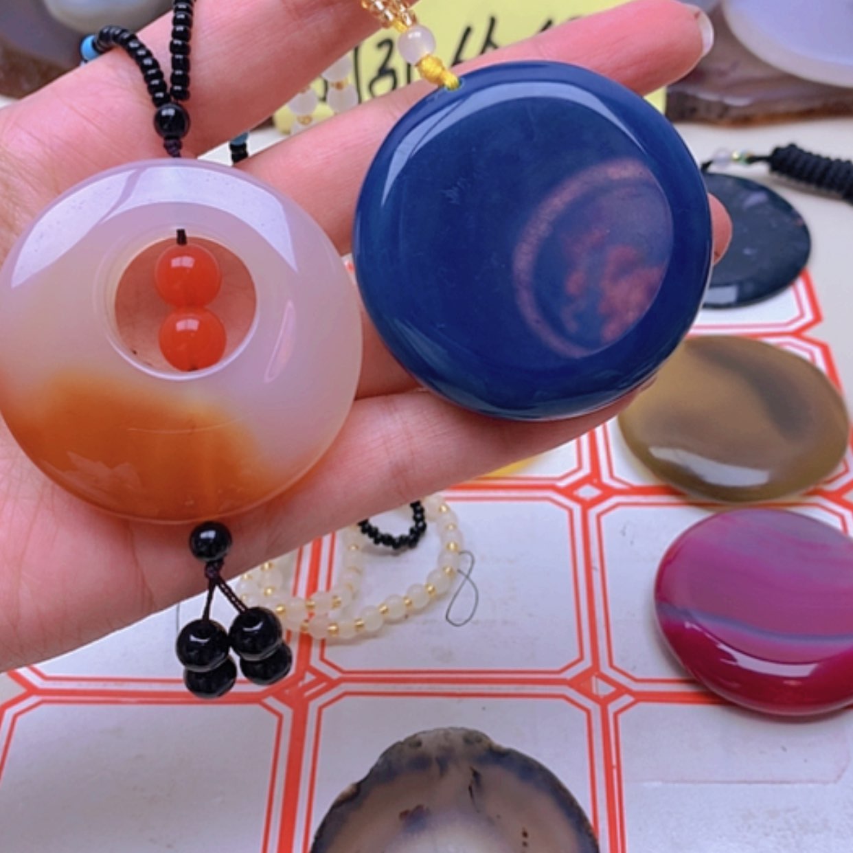 【闪购商品】玛瑙/玉髓珠宝半成品未镶嵌姑**外