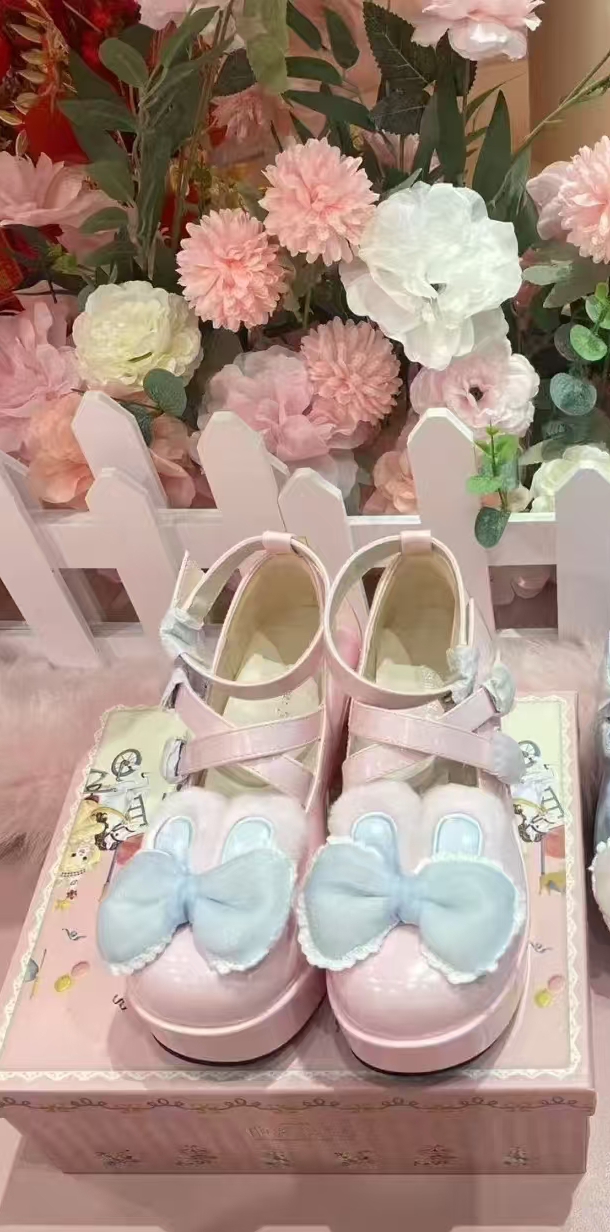 原创lolita日系软妹可爱圆头鞋