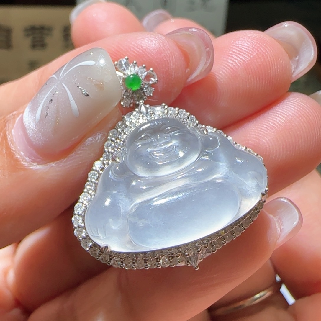 【闪购商品】翡翠颈饰18K金镶嵌缅甸