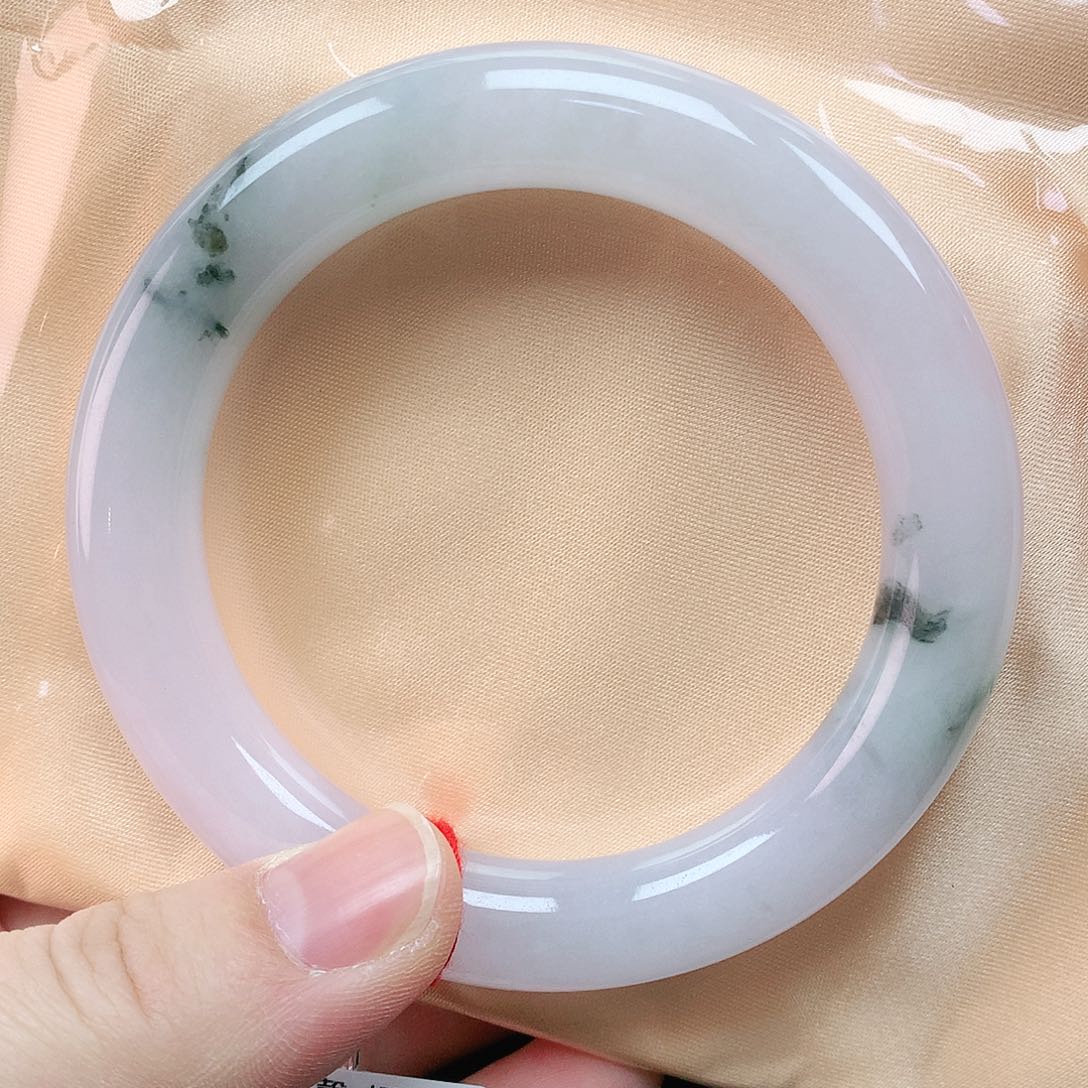 翡翠手镯未镶嵌57胖圆