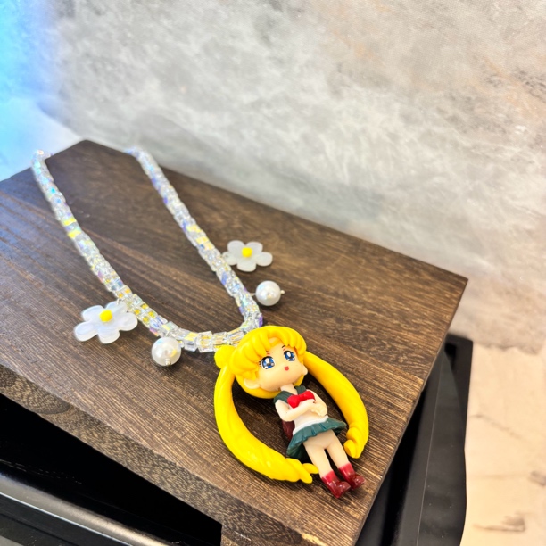 铜合金仿水晶项链 水冰月花花项链XL2952