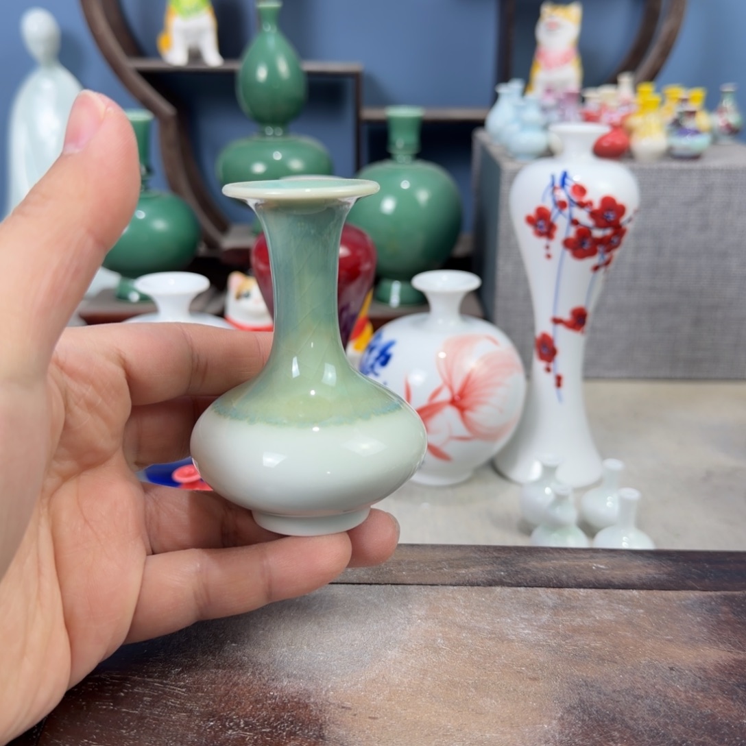 陶瓷手工小花器摆件