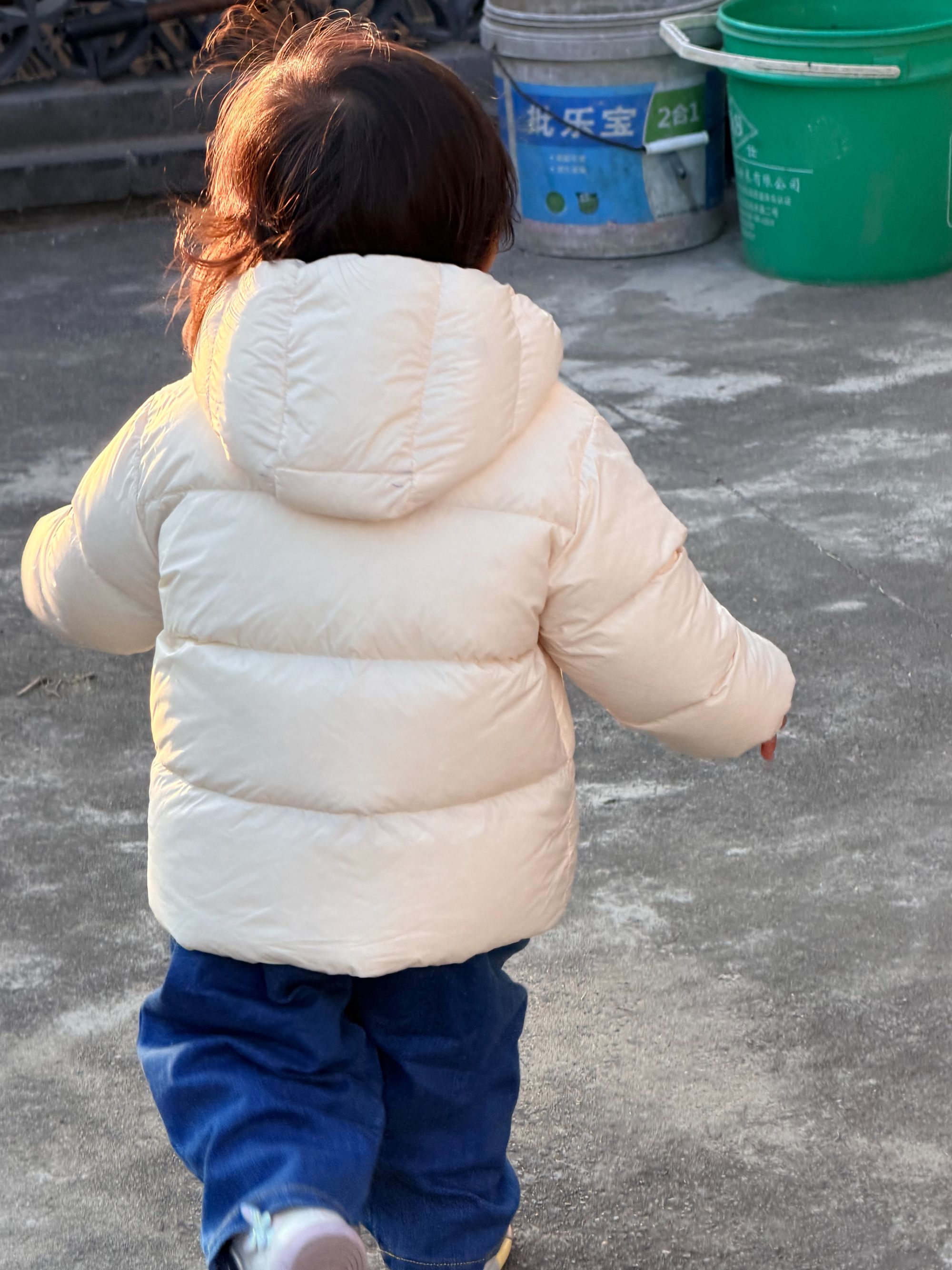【袖子上无标】【带帽加厚加厚】白鸭绒羽绒服男童女童