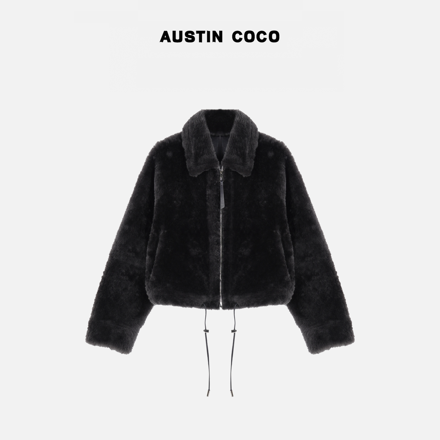 AUSTIN COCO短款设计师款宽松羊皮毛一体皮草女装外套P88030