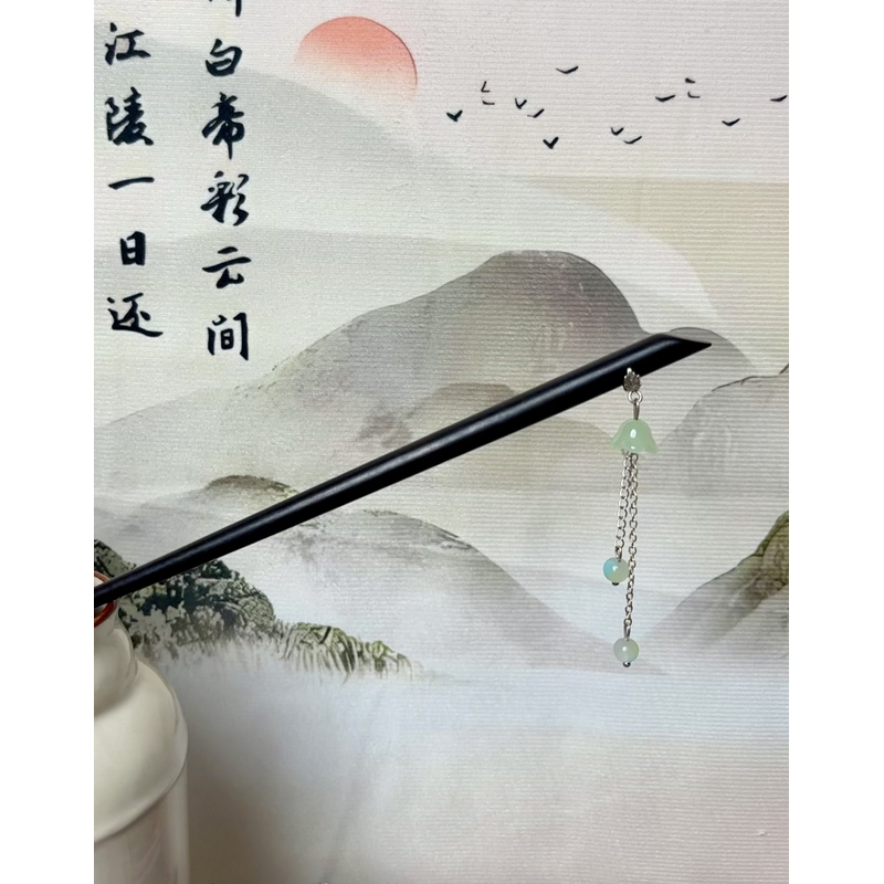 A52新中式铃兰花流苏发簪