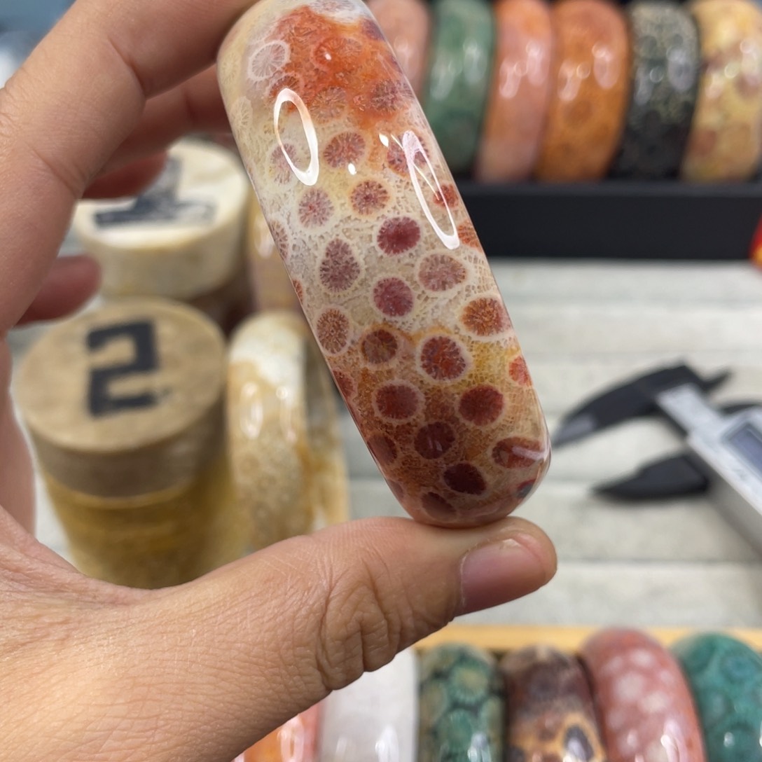 未镶嵌手镯硅化玉