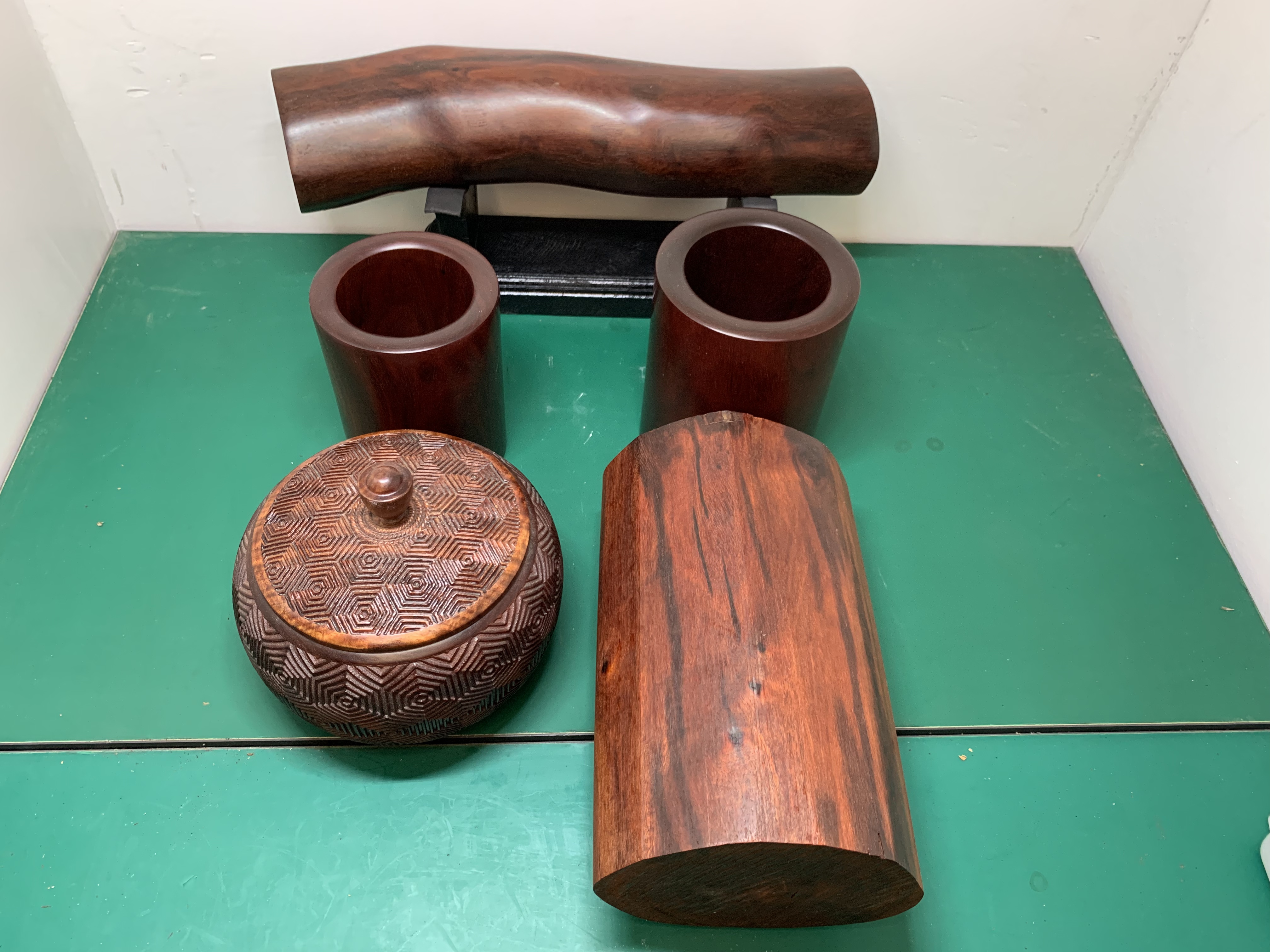 文玩手工艺品木料手串木头珠子笔筒手把件茶叶罐原材料多样性发货
