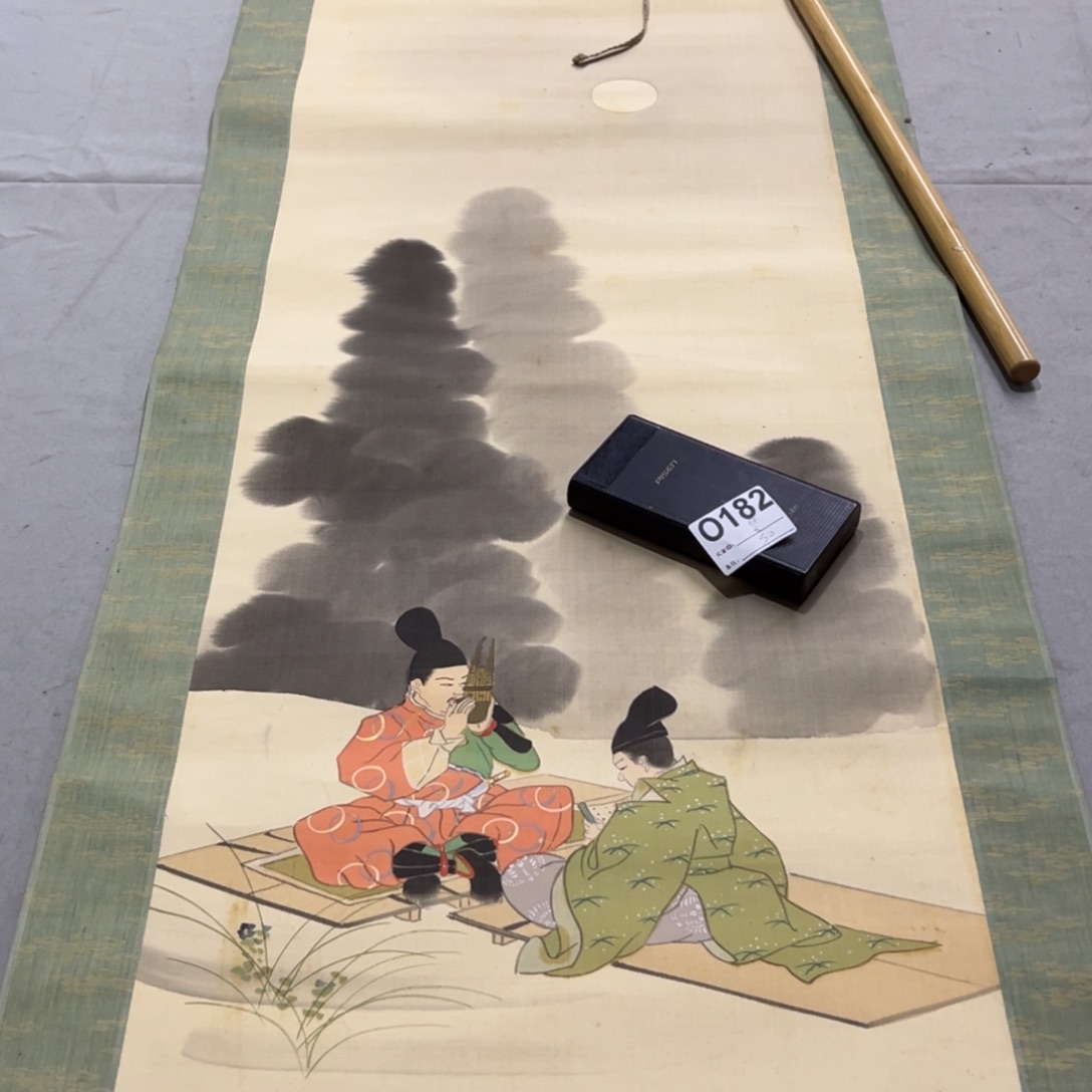 国画皇*半印临摹人物挂轴