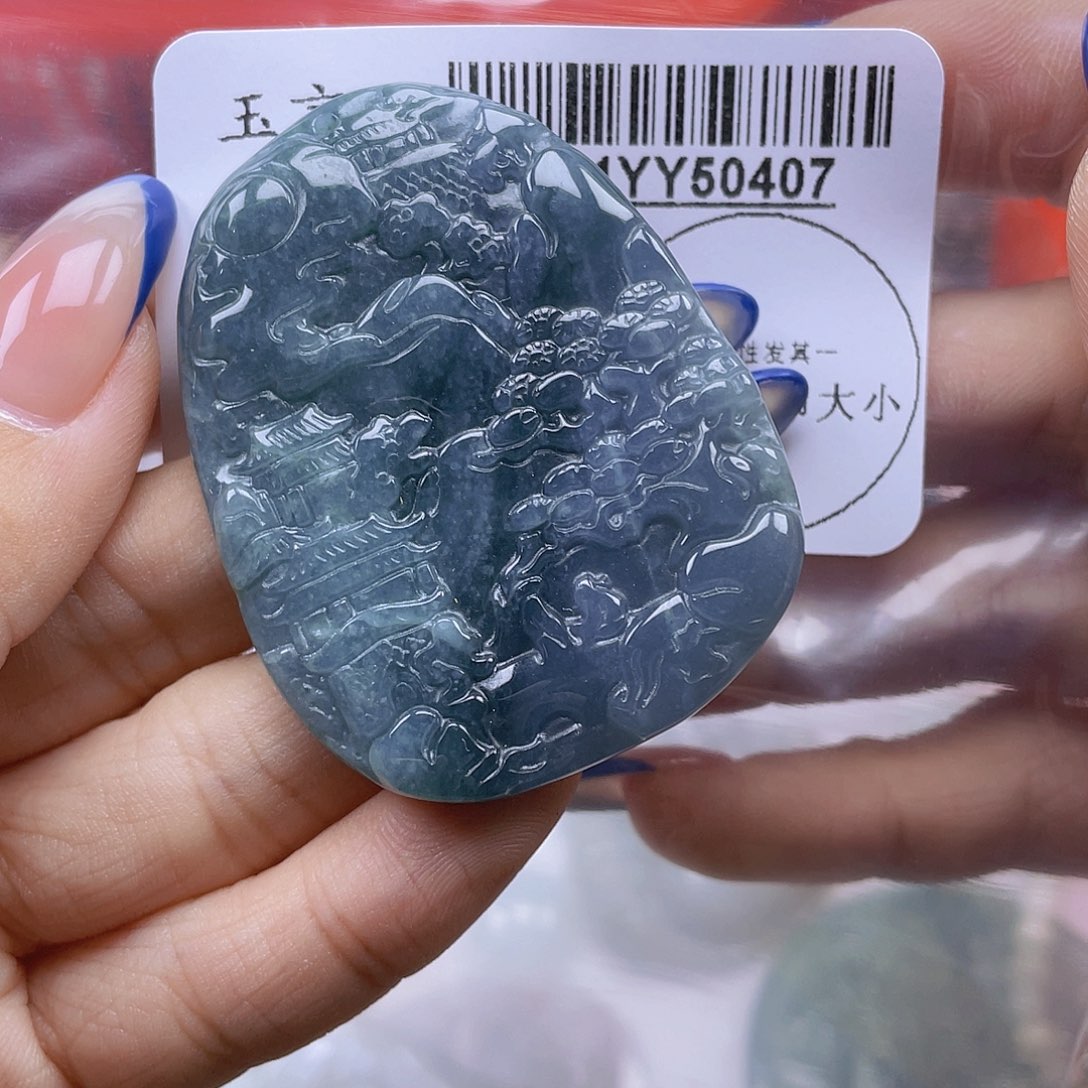 翡翠未镶嵌吊坠(不含链)