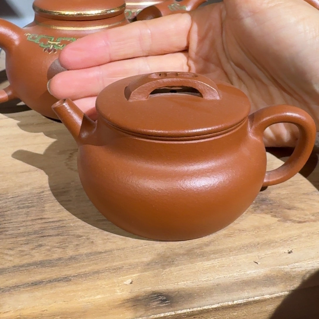 朱泥茶壶120毫升微瑕