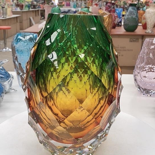 水晶花瓶高28厘米口径5厘米