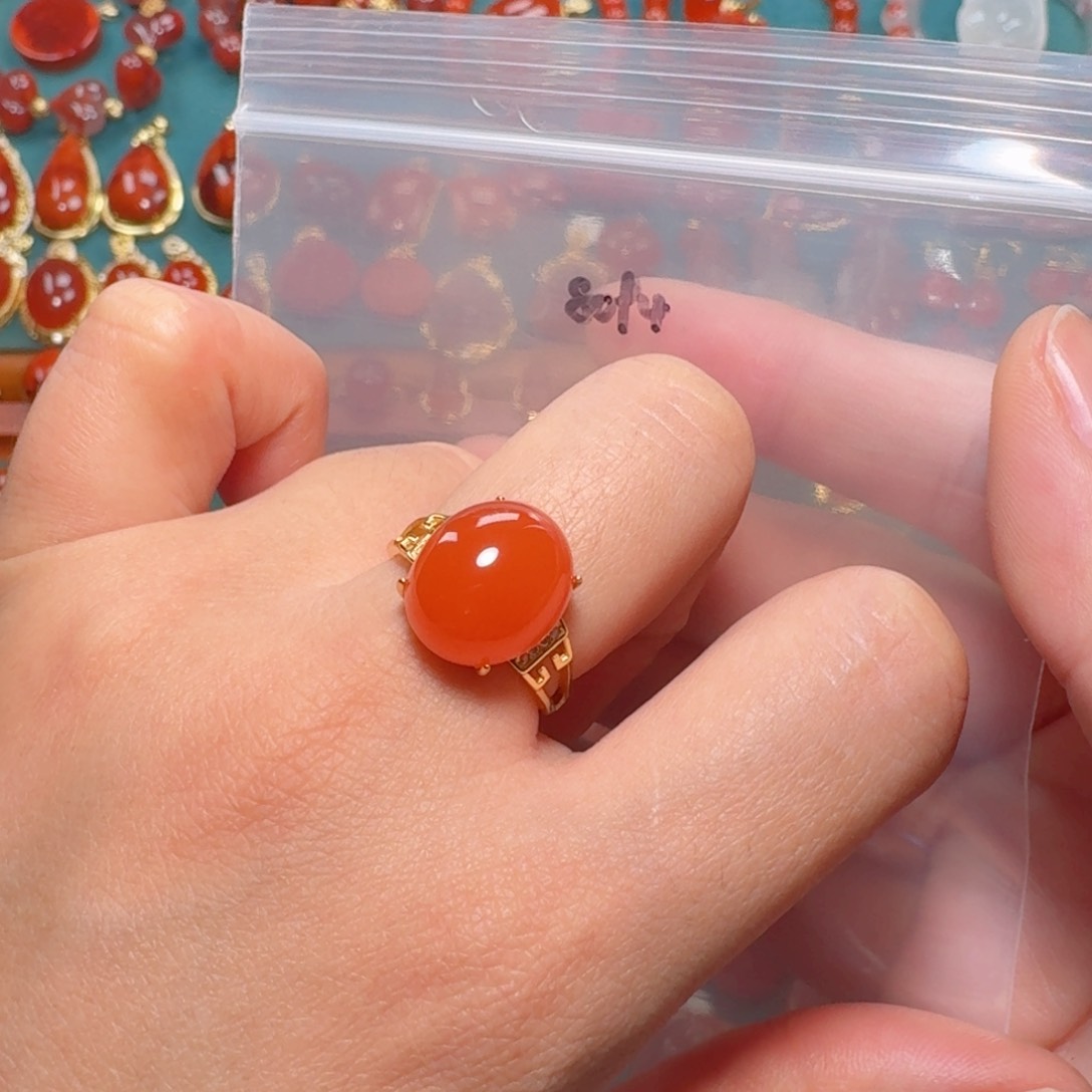 南红玛瑙南红银S925镶嵌