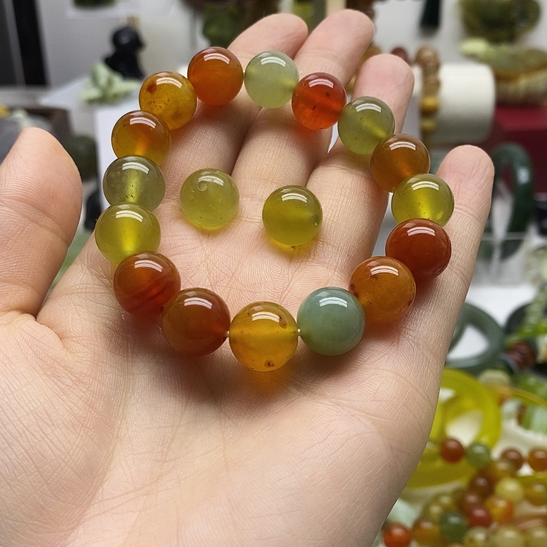 蛇纹石玉未镶嵌手链