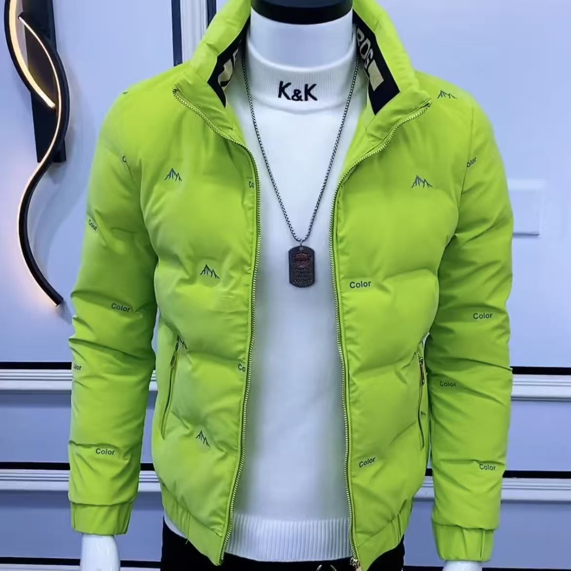 男士保暖定位锁棉工艺男士时尚免洗棉服轻薄保暖加厚棉服外套