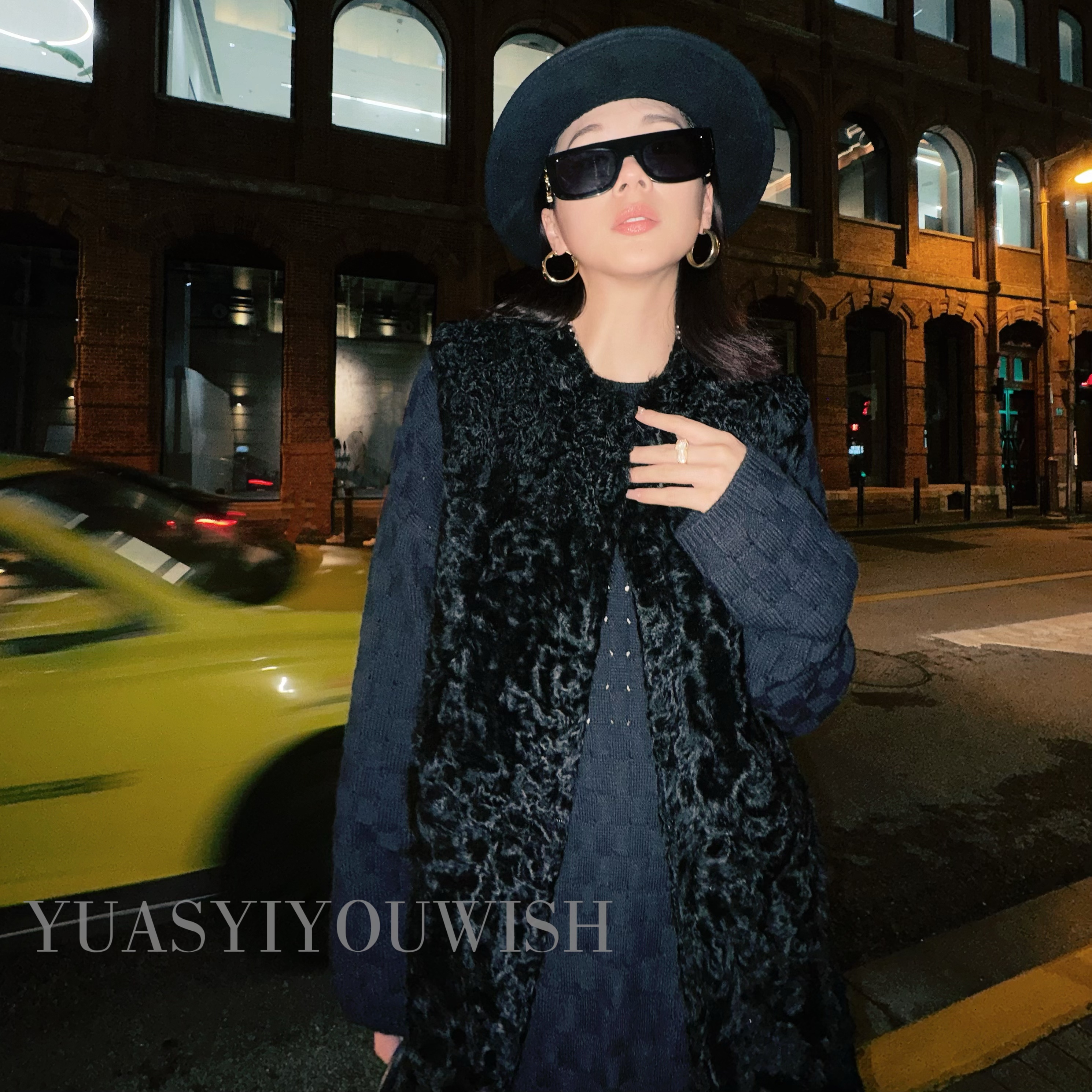 YUASYIYOUWISH|“万物”设计师版型金羔羊毛卷卷绒皮草背心马甲