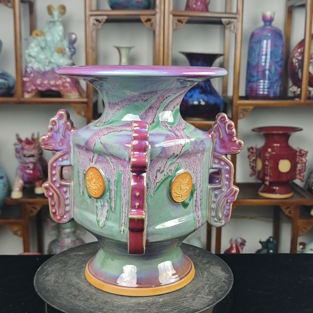 摆件钧瓷摆件神后镇钧瓷摆件