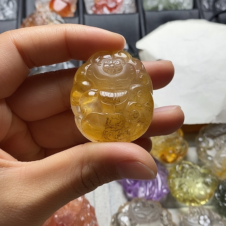 水晶未镶嵌颈饰水晶吊坠