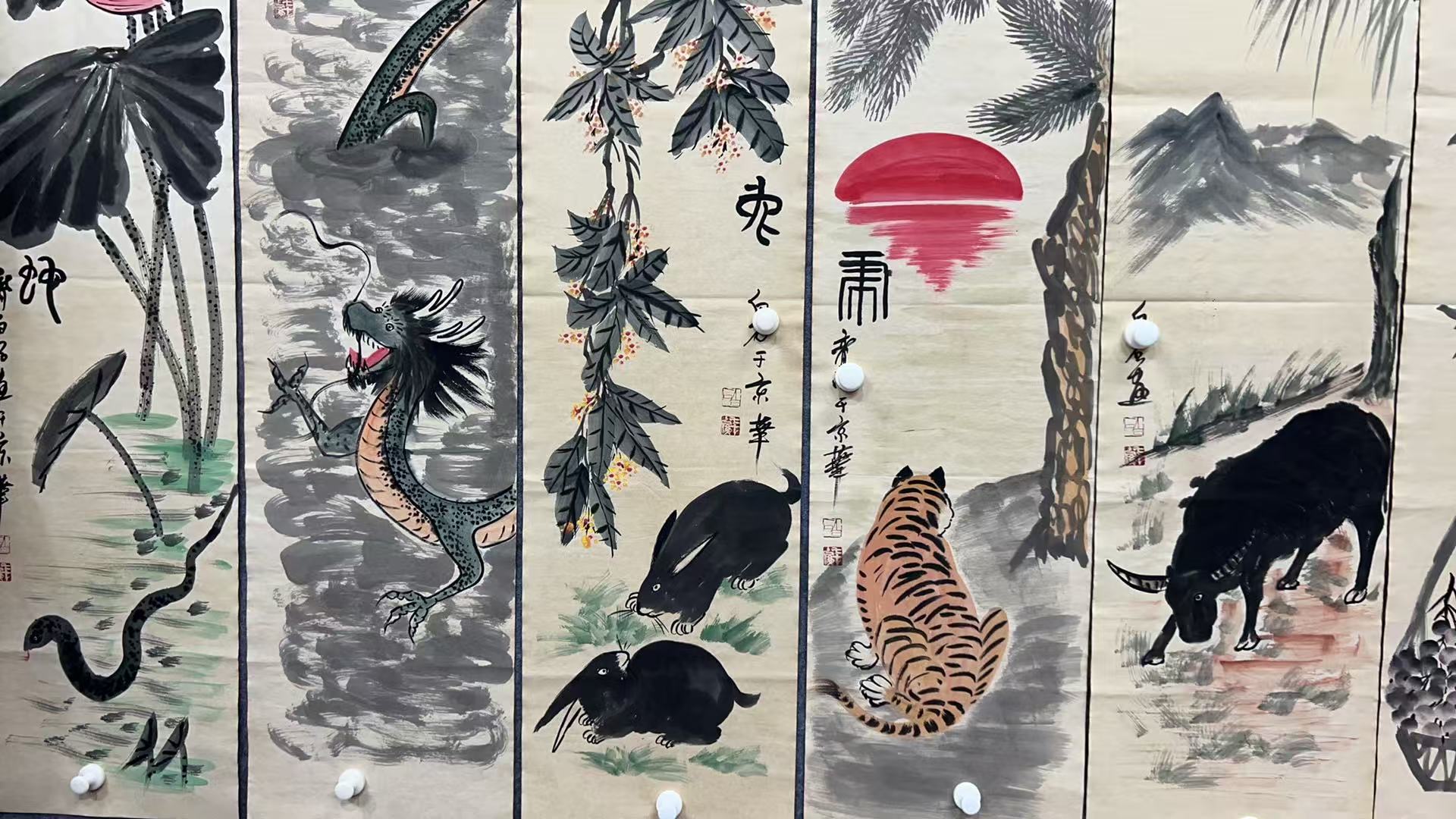 【四季】精品十二条屏装饰画通用链接