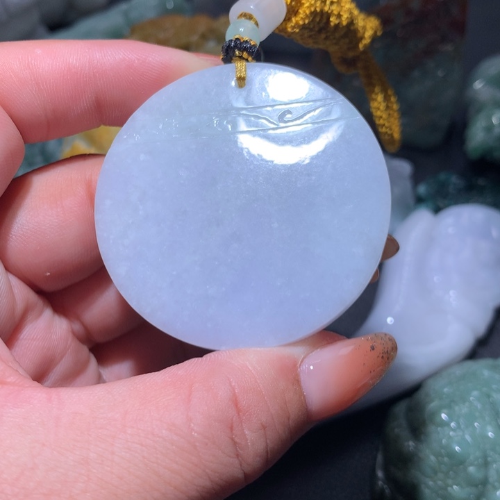 翡翠未镶嵌颈饰保真天然A货翡翠