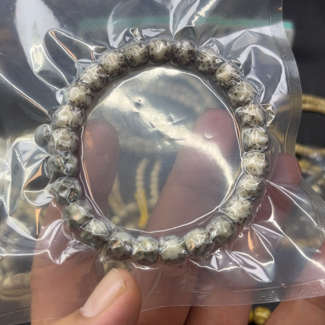 星月菩提手串9✖️8手雕无相 正月留白 单圈