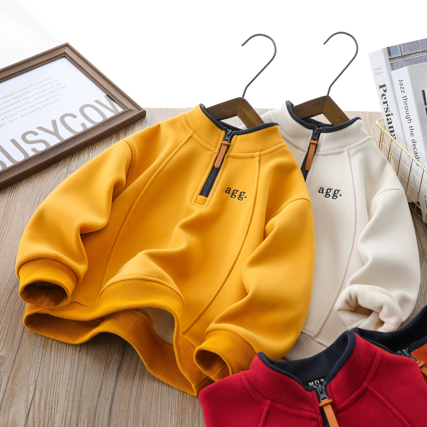 男童加绒卫衣2025新款冬季帅气一体绒立领中大儿童打底衫男孩上衣