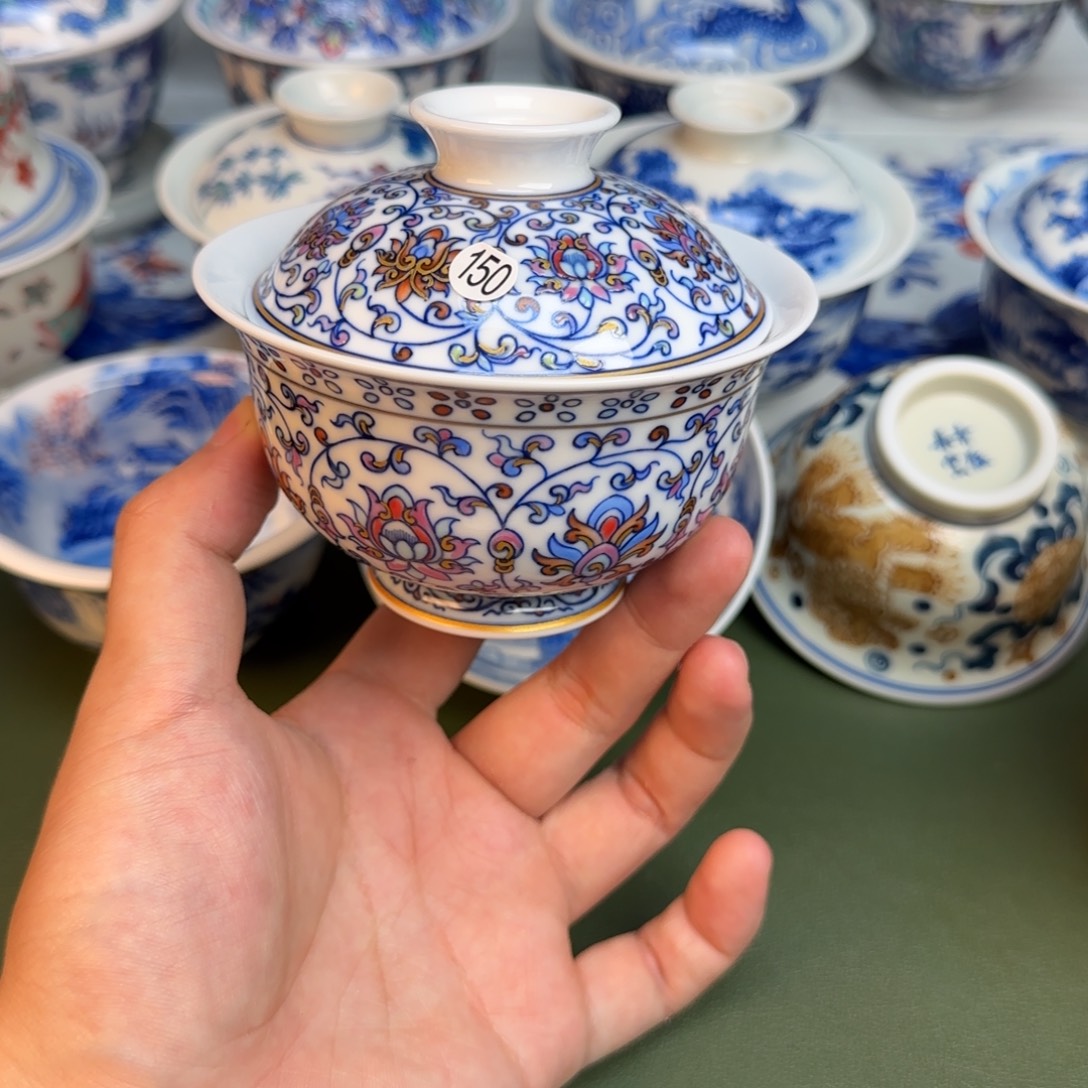 彦祖纯手工手绘茶具150