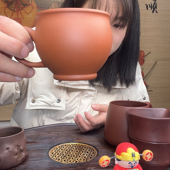 紫砂茶杯原矿紫砂杯