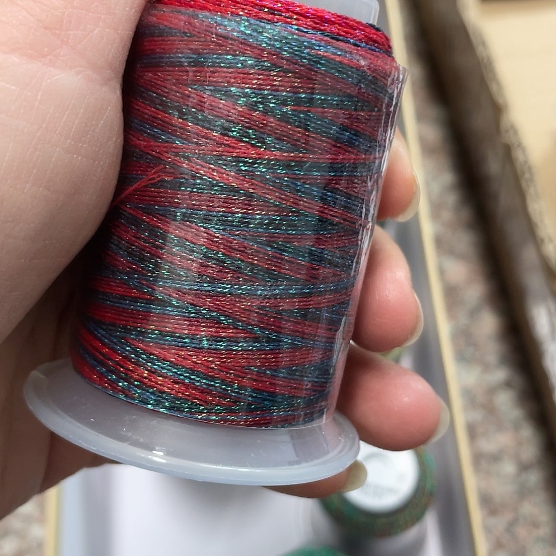 聚酯纤维3股30克星空段染蜡线藏海2个