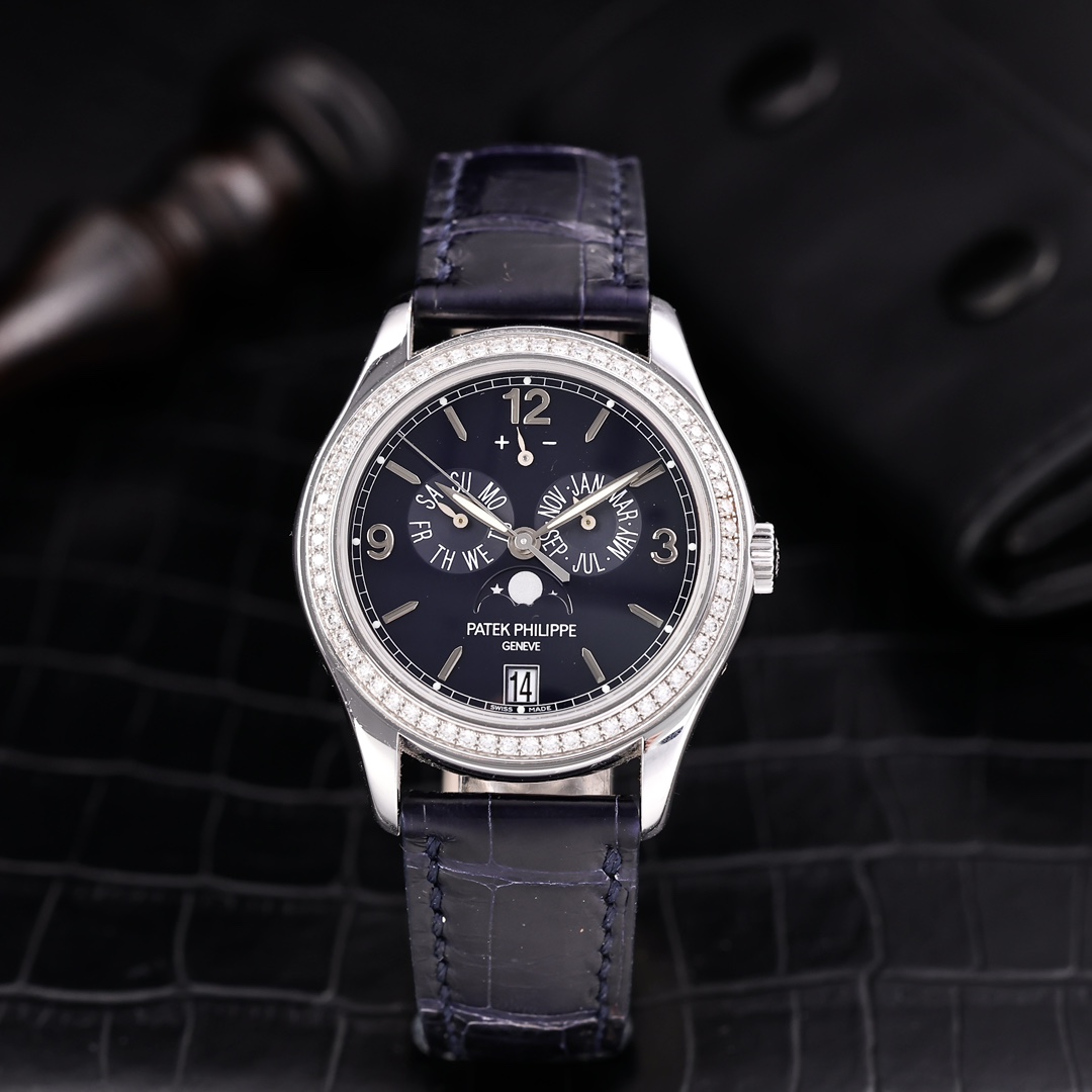 95新 Patek Philippe/百达翡丽 复杂功能计时5147G 原镶钻  单表