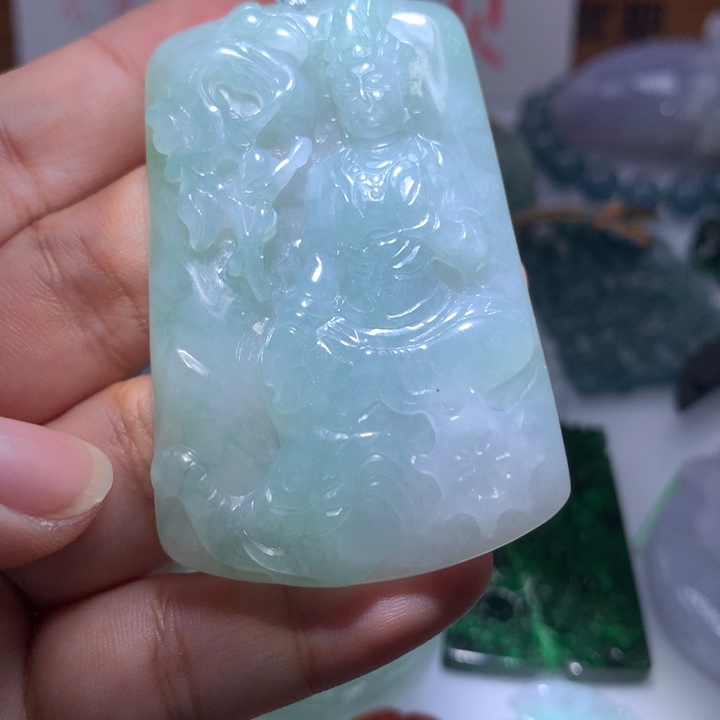 翡翠颈饰未镶嵌保真天然A货翡翠