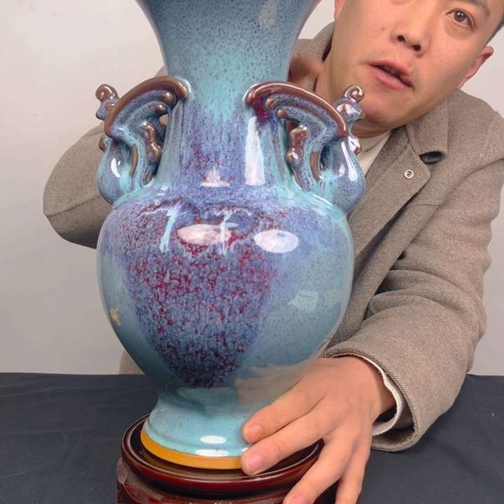 摆件钧瓷凤樽工艺品