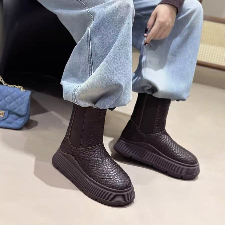 广州欧货 现货一脚蹬标准码休闲时尚百搭烟筒靴2505-8