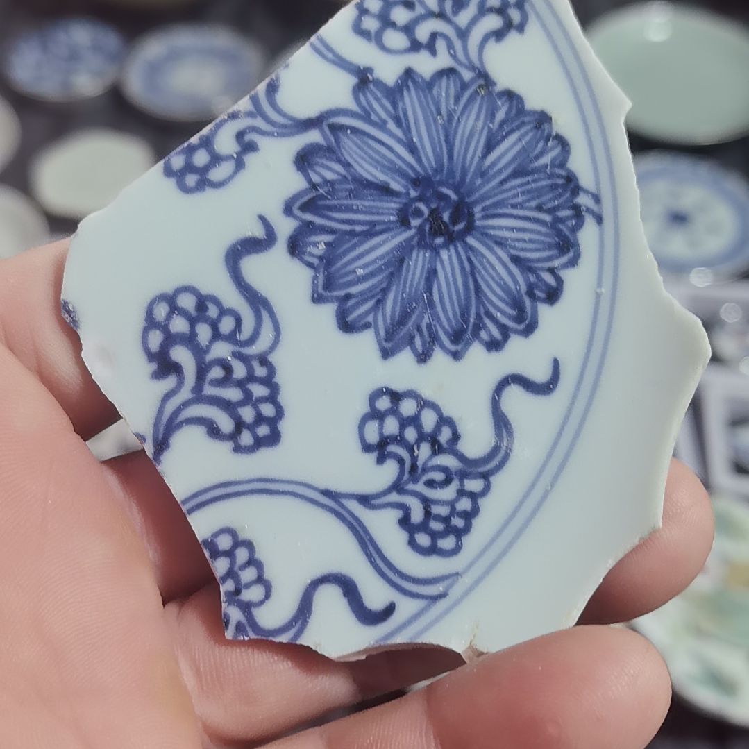 瓷片青花影青杯垫标本全选