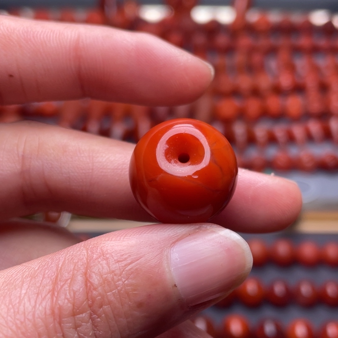 南红玛瑙未镶嵌其他W17➕瓦西柿子红满肉苹果珠微瑕