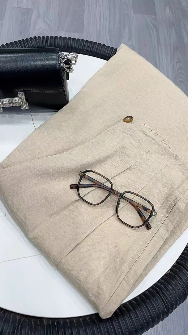 【有内衬】2025夏季垂感麻料女裤慵懒风休闲阔腿裤