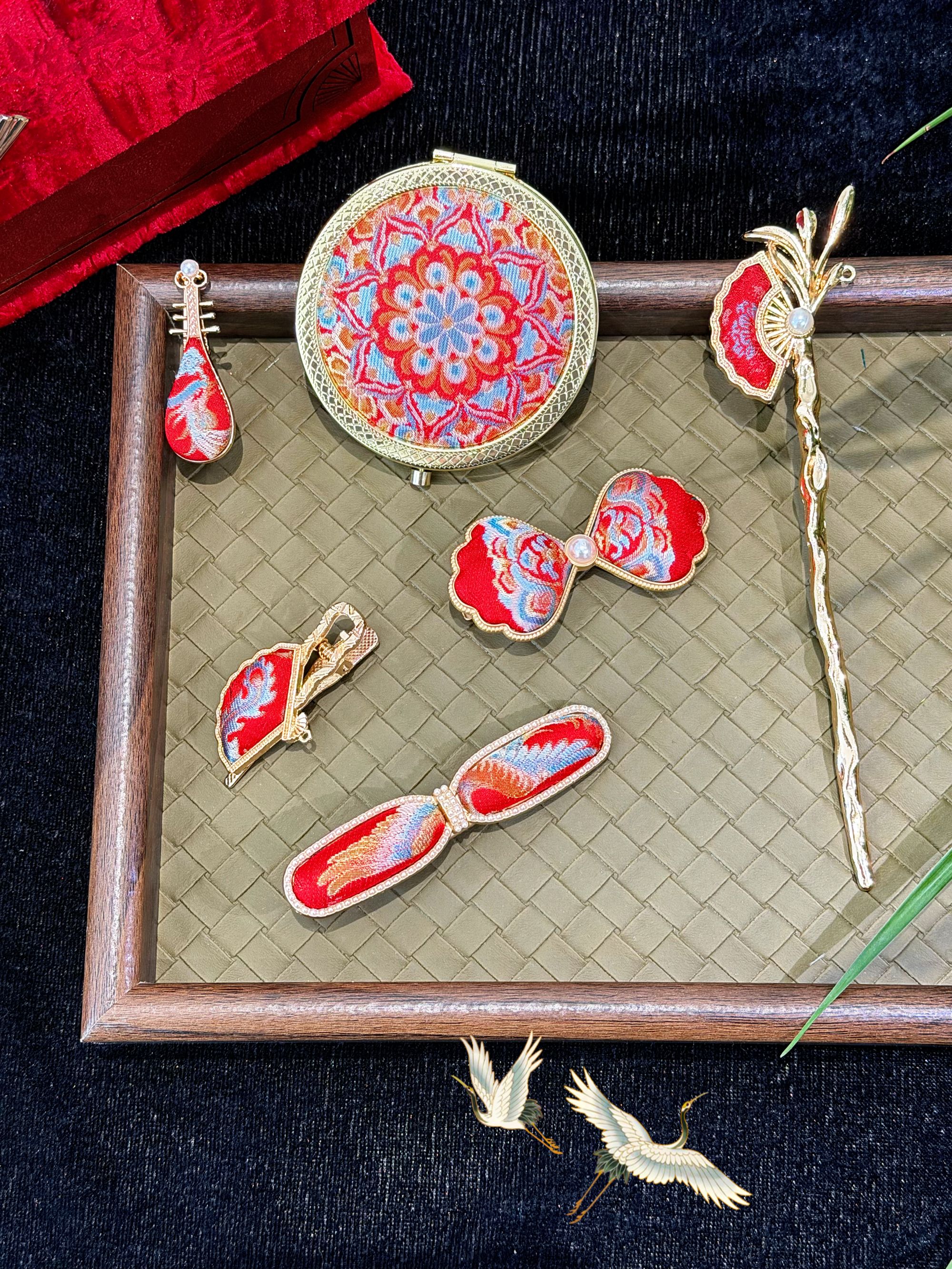 高定宋锦手工发饰