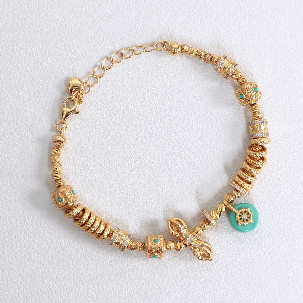 铜合金手链 时代品牌缠手链镶嵌金刚杵小众气质手链M40352