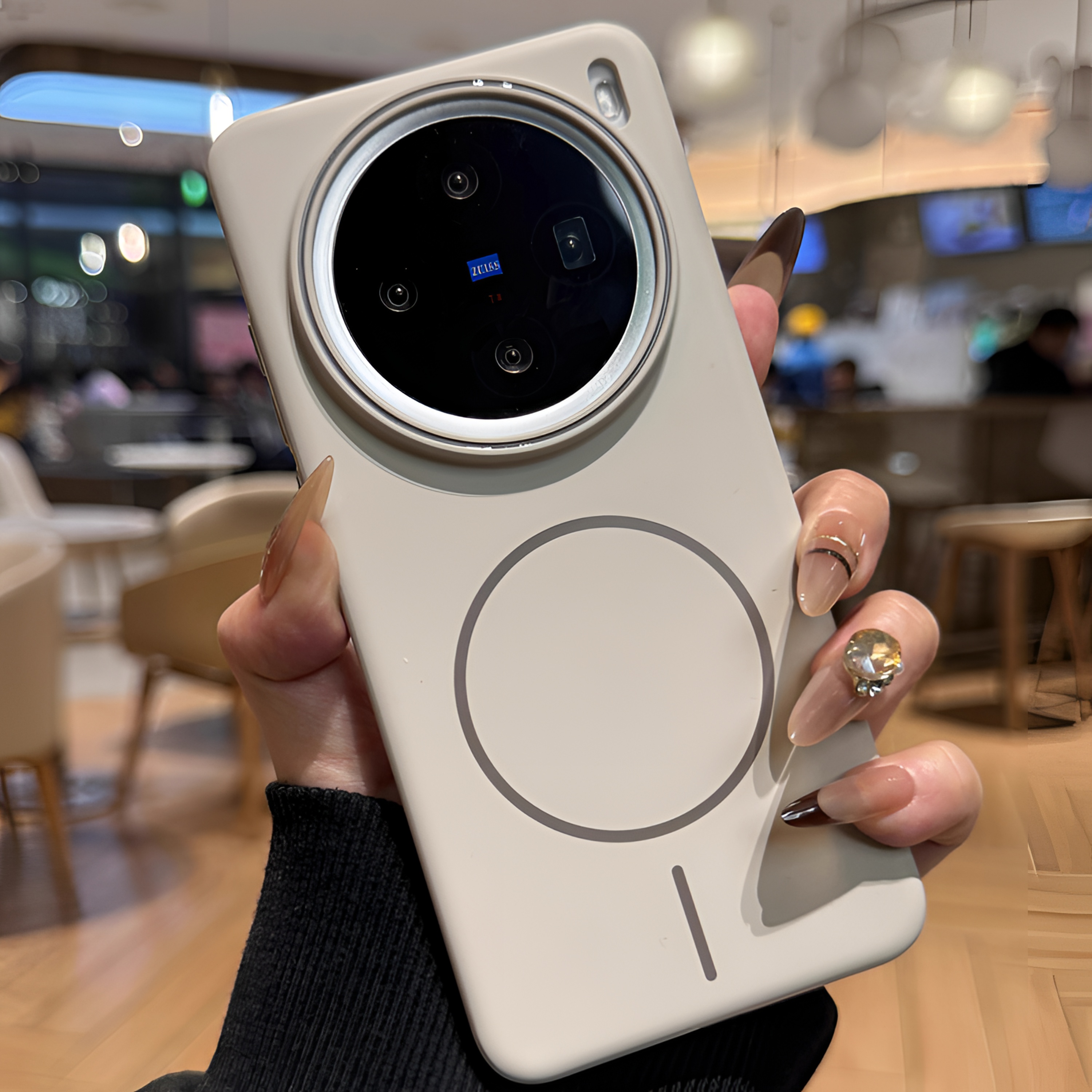 细圈磁吸适用vivoX100手机壳高级感钛灰色x200简约超薄磨砂保护套