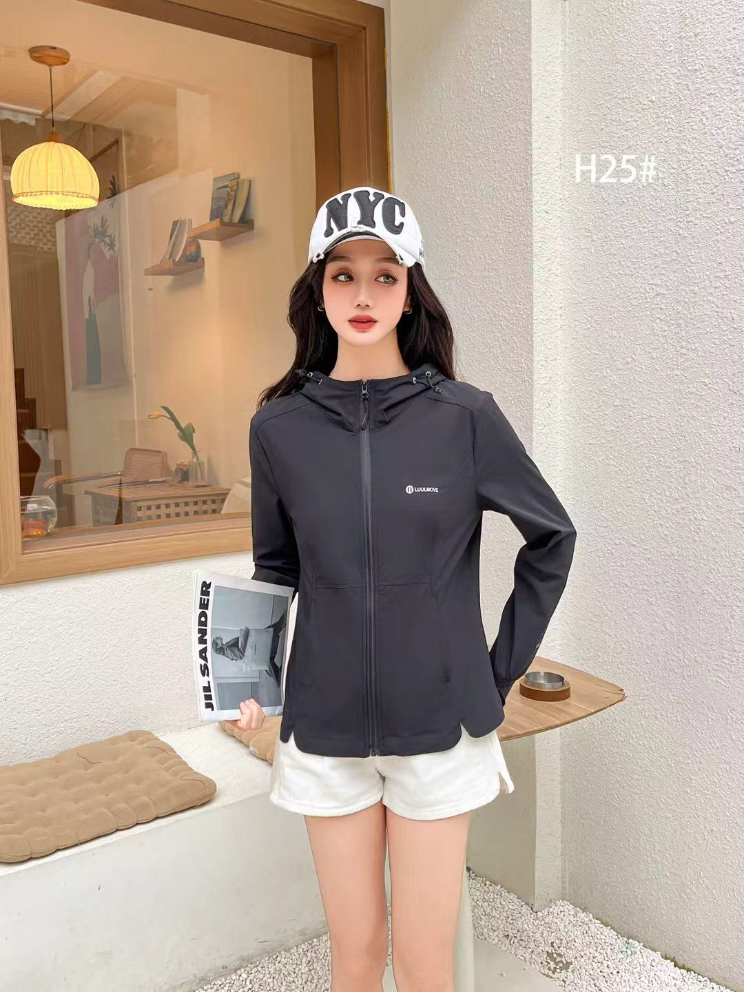 短款运动风女休闲短外套春季夏季连帽百搭上衣透气