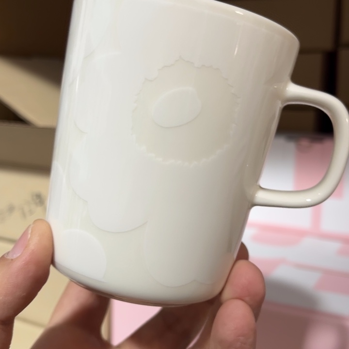 marimekko白花250ml马克