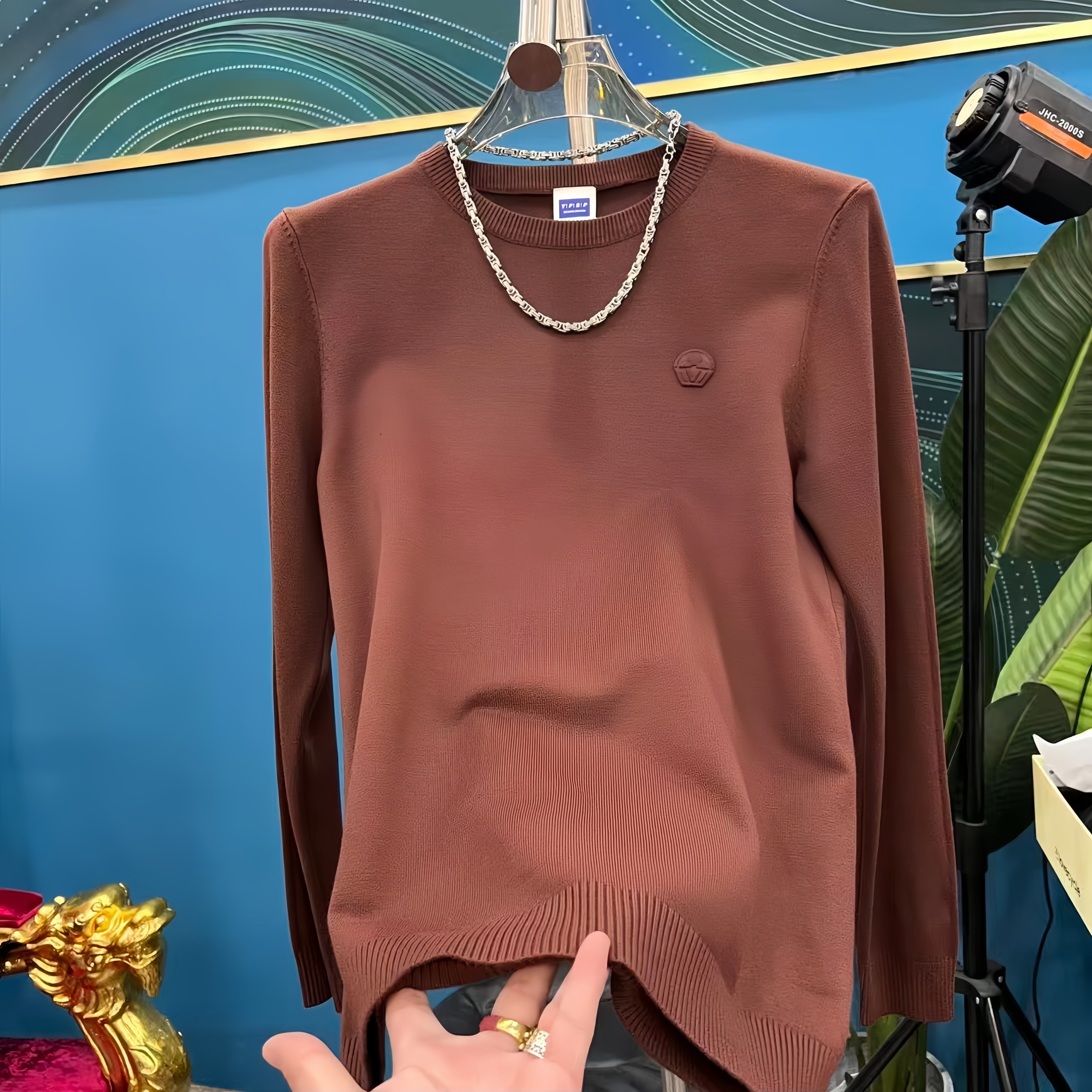 【拒绝地摊货】男士冬季圆领衫毛衣薄款修身长袖针织打底衫-3829