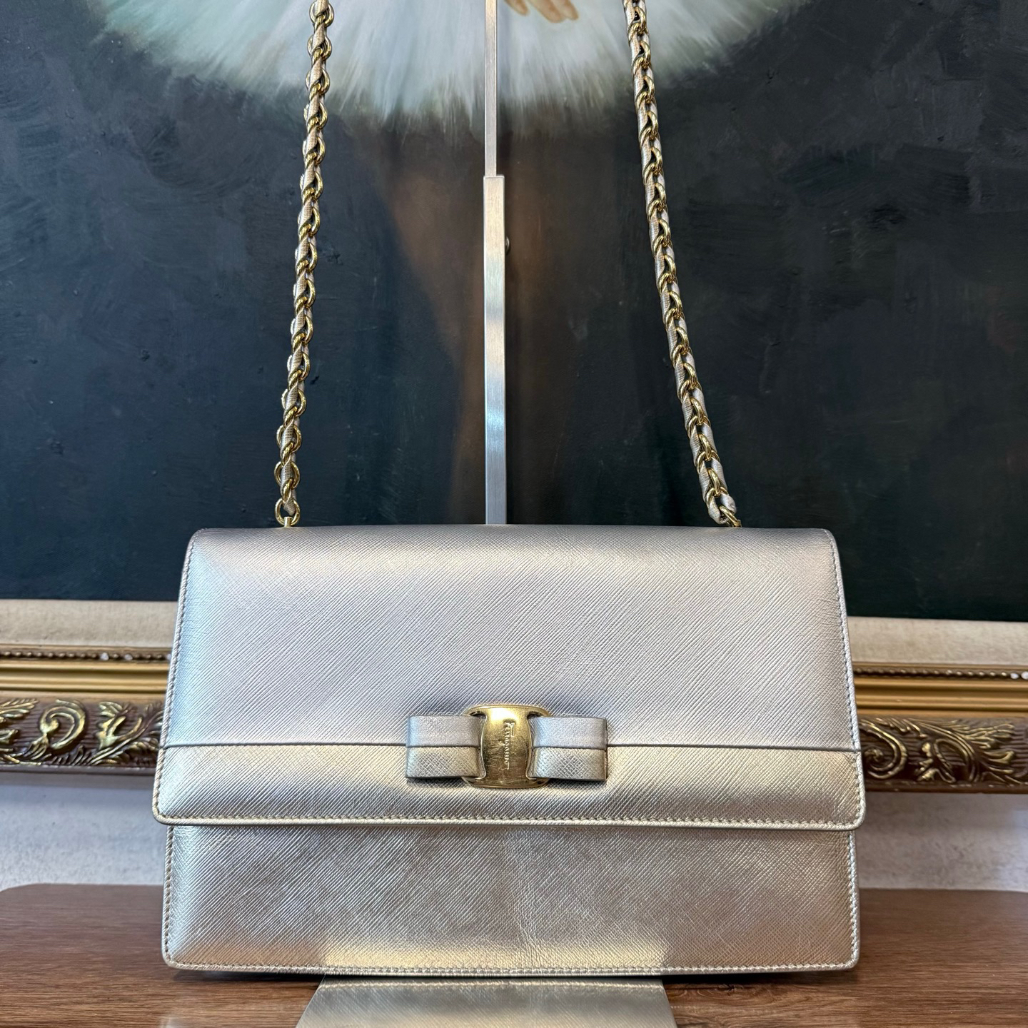 95新 FERRAGAMO/菲拉格慕 菲拉格慕斜挎包/003565/尺寸25*16