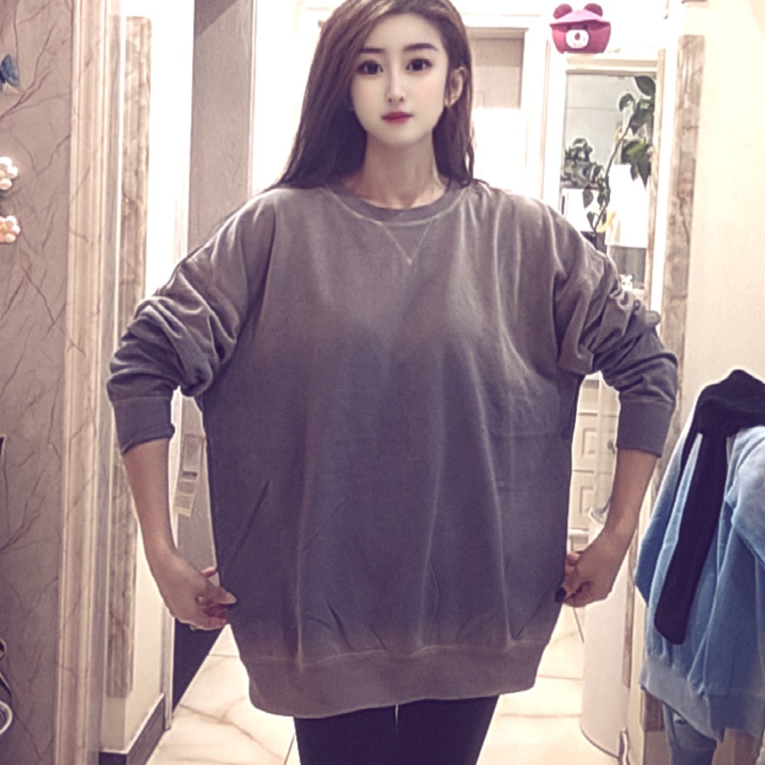 情侣款外贸休闲薄绒卫衣092